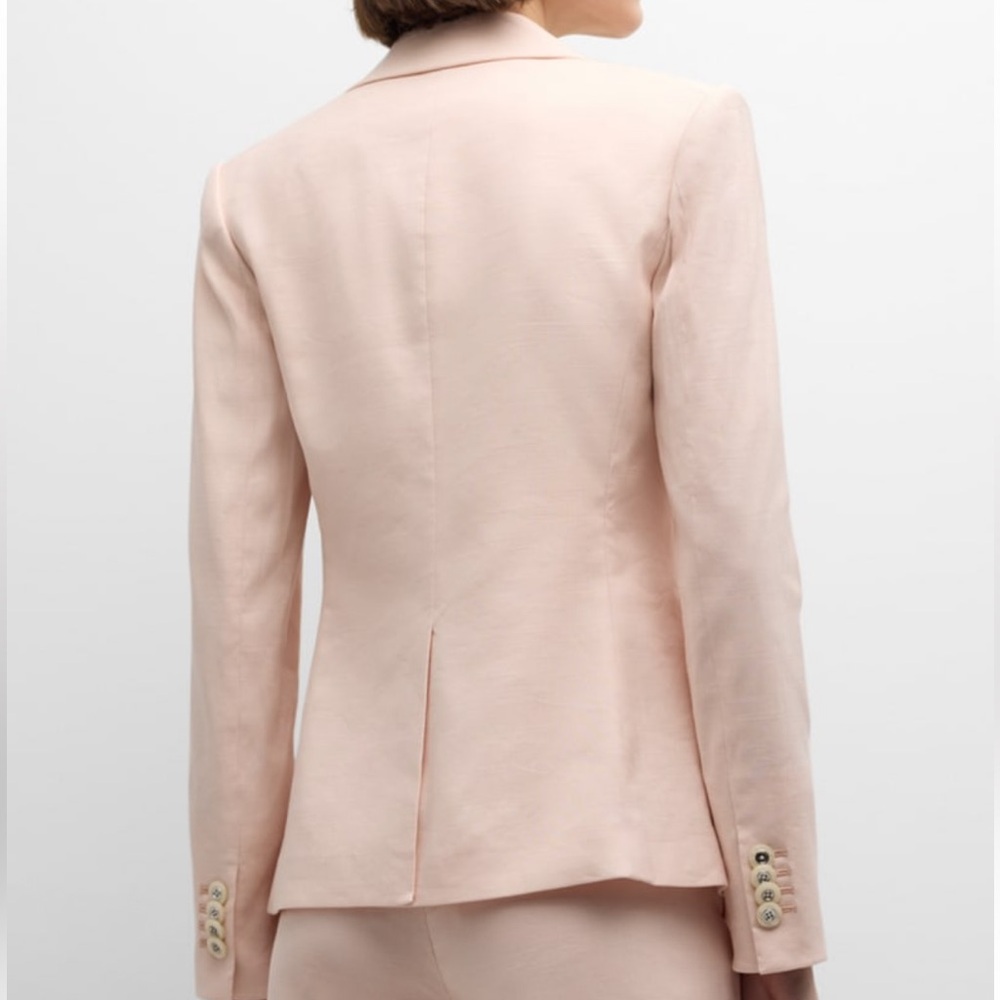 Veronica Beard Pink Linen Cutaway Dickey Jacket NWOT - Picture 4 of 11